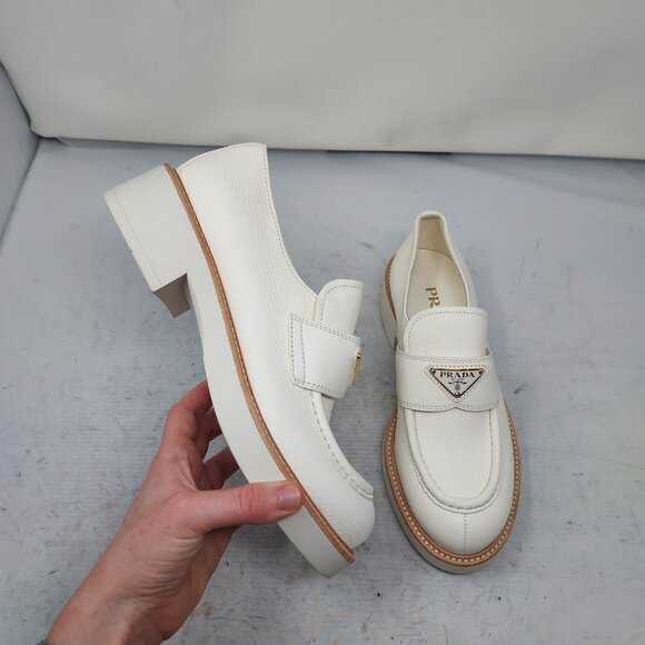 Prada Shoes - PRADA Triangle Logo Platform Loafer